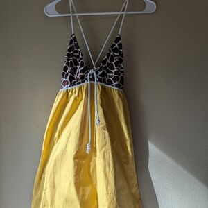 Roberta Oaks Hawaii Yellow Tie Front Sundress